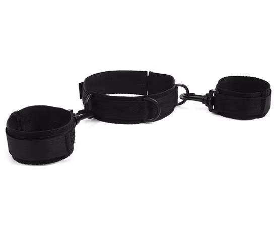 BDSM Bondage Nylon Schiavo Manette per collo Manette femminili Collare Bondage Gear Collare di ritenuta Fetish