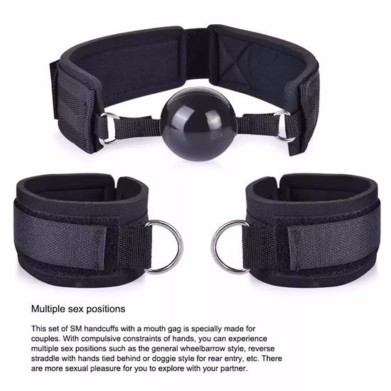 Imbracatura per adulti Bondage sessuale Grillo Lezioni di accordatura Prodotti per schiavi Gag con bocca in silicone